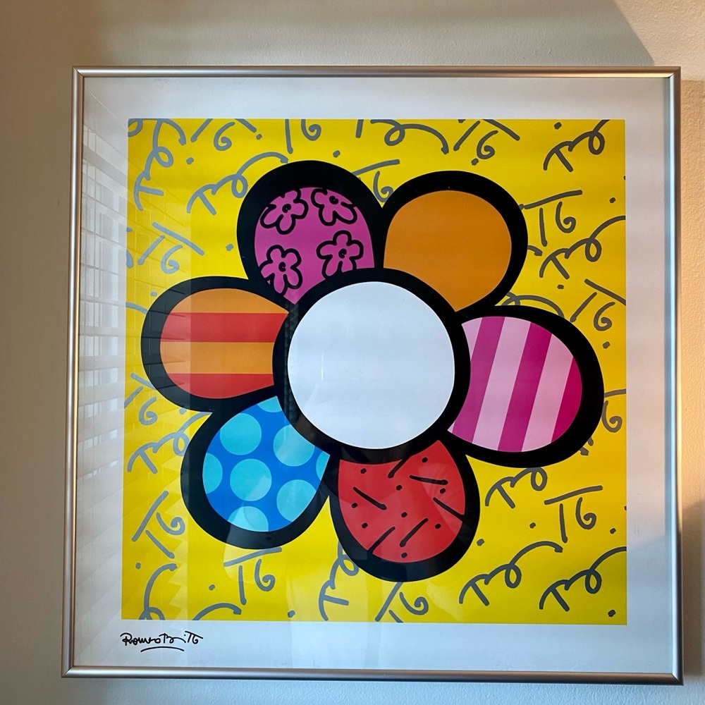 Romero Britto custom framed print